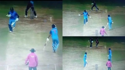 Suryakumar Yadav and Washington Sundar involve in a horrible mix-up Suryakumar Yadav and Washington Sundar involve in a horrible mix-up