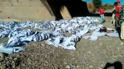 The accident took place near the town of Bela, in the Lasbela district. The bus was travelling from Quetta in Balochistan province to Karachi in neighbouring Sindh province. (AP) The accident took place near the town of Bela, in the Lasbela district. The bus was travelling from Quetta in Balochistan province to Karachi in neighbouring Sindh province. (AP)