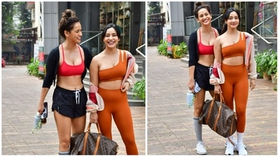 Actor siblings Aisha Sharma and Neha Sharma were spotted post their gym routine on Sunday. While Aisha made her Bollywood debut with John Abraham's Satyameva Jayate, Neha was seen in Tanhaji: The Unsung Warrior and the web show Illegal. She was also seen in a film Aafat-e-Ishq. (Varinder Chawla) Actor siblings Aisha Sharma and Neha Sharma were spotted post their gym routine on Sunday. While Aisha made her Bollywood debut with John Abraham's Satyameva Jayate, Neha was seen in Tanhaji: The Unsung Warrior and the web show Illegal. She was also seen in a film Aafat-e-Ishq. (Varinder Chawla)