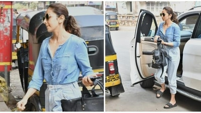 Rakul Preet Singh was spotted visiting a clinic in Mumbai on Sunday. She recently saw the OTT release of her film Chhatriwali. (Varinder Chawla) Rakul Preet Singh was spotted visiting a clinic in Mumbai on Sunday. She recently saw the OTT release of her film Chhatriwali. (Varinder Chawla)