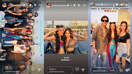 Hrithik's cousin Pashmina Roshan posted several pictures and videos from the event. Hrithik's cousin Pashmina Roshan posted several pictures and videos from the event.