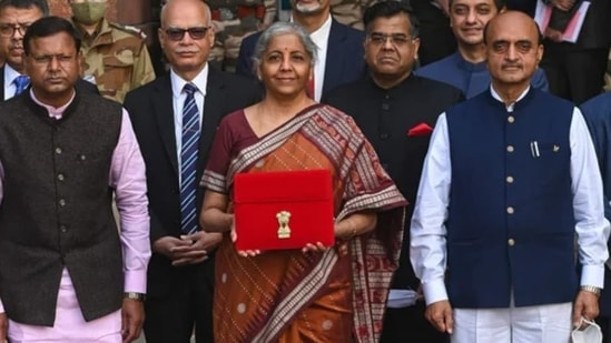 Finance Minister Nirmala Sitharaman during Budget 2022. 
