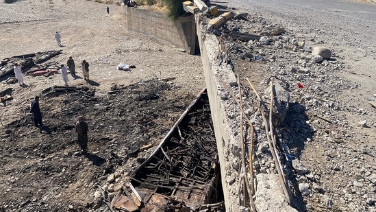 “The accident happened due to over-speeding and the bus crashed into the pillar of a bridge. It caught fire soon after falling (off the bridge),” he said. (AFP)