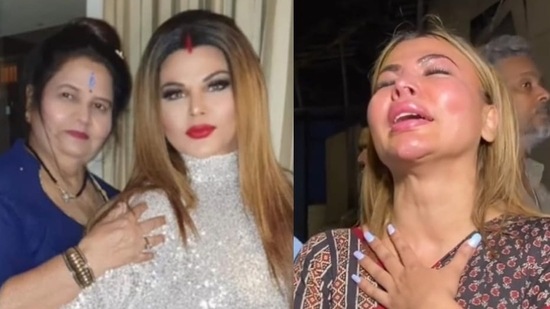 Rakhi Sawant Xxx Hdporn - Rakhi Sawant cries inconsolably after mom dies of cancer; Jackie Shroff  reacts - Hindustan Times