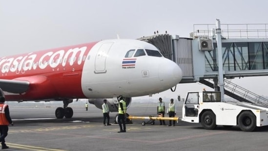 An Air Asia flight has landed with fifteen Kerala students who were stranded in China.(Agency Photo)