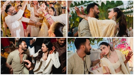 Pictures from Athiya Shetty and KL Rahul's mehendi ceremony and after-party are out now. Pictures from Athiya Shetty and KL Rahul's mehendi ceremony and after-party are out now.