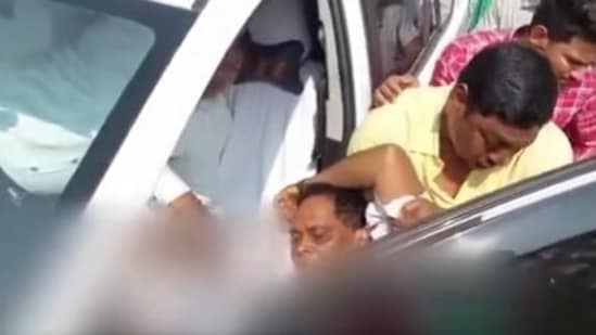 Odisha health minister Naba Kishore Das was shot by police officer Gopal Das on Sunday. (Screenshot from PTI video)