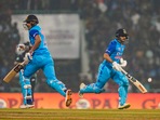Indian batters Shubman Gill and Ishan Kishan runs between the wickets during the 2nd T20I Indian batters Shubman Gill and Ishan Kishan runs between the wickets during the 2nd T20I