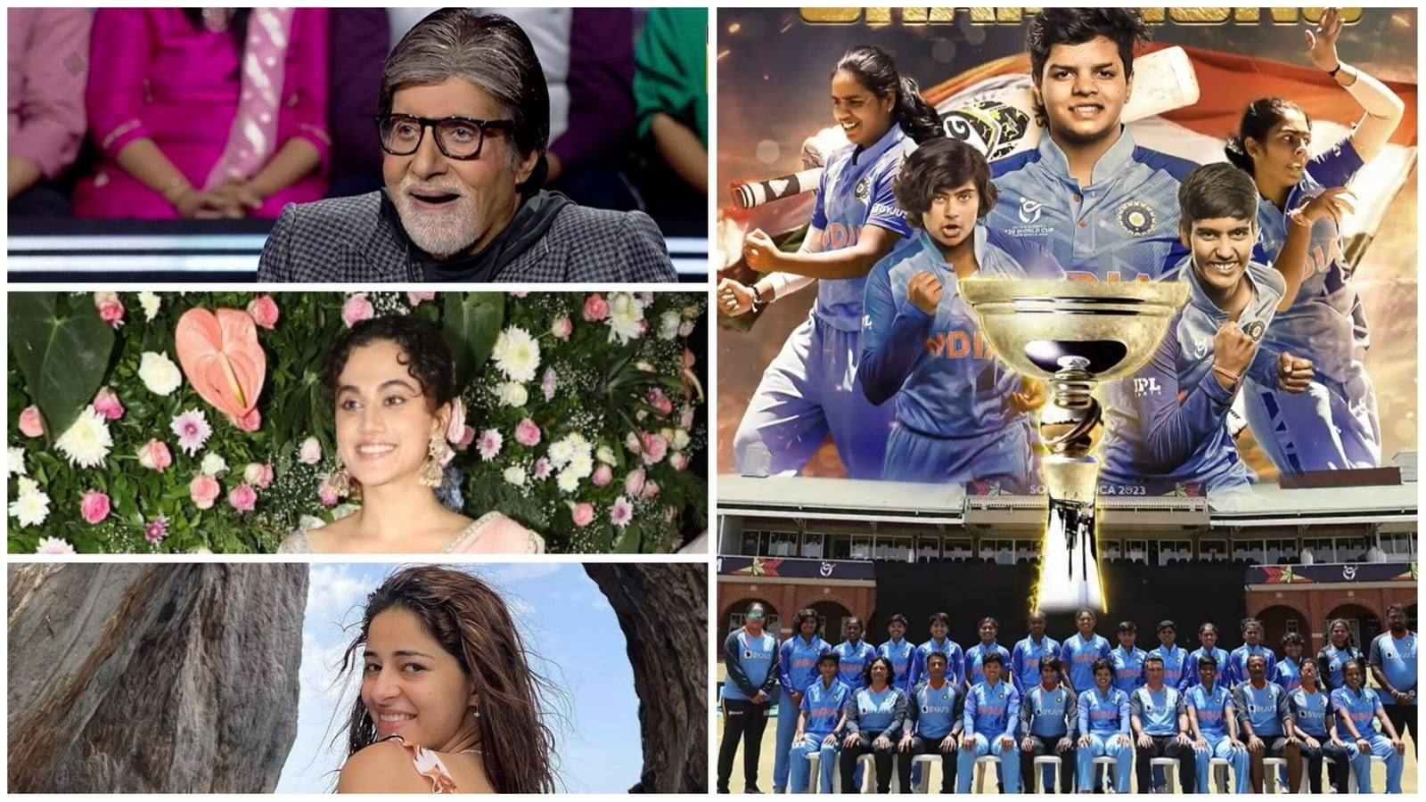 Amitabh Bachchan, Taapsee Pannu, Ananya Panday hail U-19 women's world cup team: 'Khatiya khadi kardi'