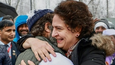 The Congress on Monday organised a rally to mark the culmination of the Rahul Gandhi-led Bharat Jodo Yatra in Jammu and Kashmir's Srinagar despite snowfall and bone-chilling cold. Congress leaders Rahul and his sister Priyanka Gandhi shared some fun and light moments with a snowball fight in Srinagar. (AICC) The Congress on Monday organised a rally to mark the culmination of the Rahul Gandhi-led Bharat Jodo Yatra in Jammu and Kashmir's Srinagar despite snowfall and bone-chilling cold. Congress leaders Rahul and his sister Priyanka Gandhi shared some fun and light moments with a snowball fight in Srinagar. (AICC)