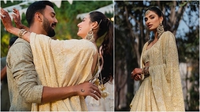 Athiya Shetty and KL Rahul's Mehendi ceremony. (Instagram) Athiya Shetty and KL Rahul's Mehendi ceremony. (Instagram)