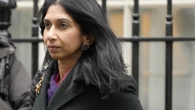 Britain's Foreign Criminals Deportation Law: British home secretary Suella Braverman is seen. Britain's Foreign Criminals Deportation Law: British home secretary Suella Braverman is seen.