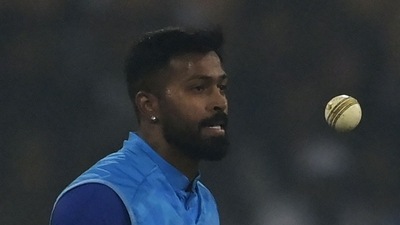 Pandya led India over the line with Suryakumar Yadav on a tricky pitch during the 2nd T20I (Getty Images) Pandya led India over the line with Suryakumar Yadav on a tricky pitch during the 2nd T20I (Getty Images)