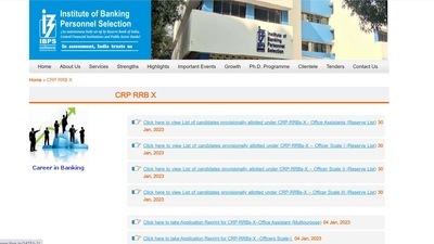 IBPS RRBs X Office Assistant: List of candidates allotted under reserve list out IBPS RRBs X Office Assistant: List of candidates allotted under reserve list out