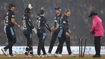 India and New Zealand engaged in a low-scoring thriller in Lucknow (AP)