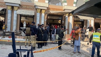 The bomber who was present in the front row blew himself up, officials said. (AFP) The bomber who was present in the front row blew himself up, officials said. (AFP)