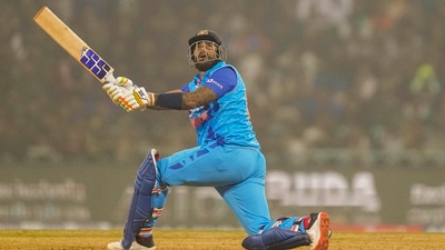 Suryakumar Yadav's unbeaten partnership with Hardik Pandya took India over the line (PTI) Suryakumar Yadav's unbeaten partnership with Hardik Pandya took India over the line (PTI)