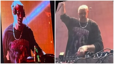 DJ Diplo wore an Aishwarya Rai tee at Lollapalooza on Sunday. DJ Diplo wore an Aishwarya Rai tee at Lollapalooza on Sunday.