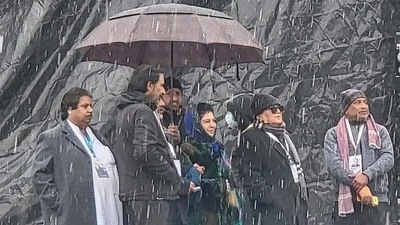 PDP chief Mehbooba Mufti in Srinagar on Monday. (Source: Twitter)