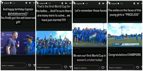 Taapsee Pannu shared several pictures of the team on her Instagram Stories. Taapsee Pannu shared several pictures of the team on her Instagram Stories.