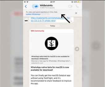 Screenshot shared by WABetaInfo Screenshot shared by WABetaInfo