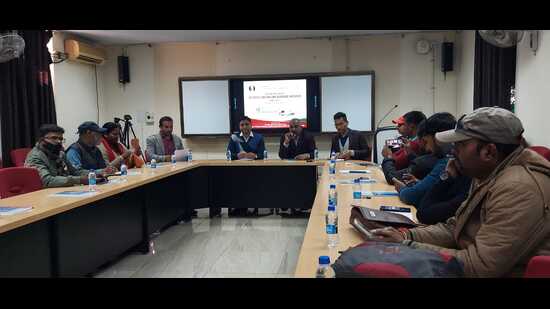 Department of Physical Education, Faculty of Arts reviewing the preparations of the National Workshop on Research Writing and Academic Integrity starting from January 31. (HT PHOTO) Department of Physical Education, Faculty of Arts reviewing the preparations of the National Workshop on Research Writing and Academic Integrity starting from January 31. (HT PHOTO)