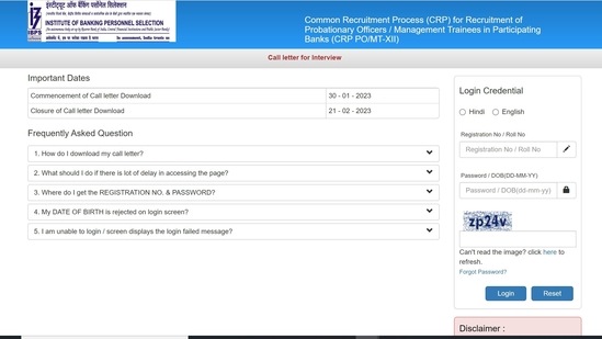 IBPS PO interview call letter out at ibps.in IBPS PO interview call letter out at ibps.in