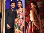 Shah Rukh Khan's dapper look in black suit, Deepika Padukone's floral dress wins heart. Shah Rukh Khan's dapper look in black suit, Deepika Padukone's floral dress wins heart.