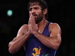 Bajrang Punia reacts after his win over Kazakhstan's Daulet Niyazbekov. (Getty Images) Bajrang Punia reacts after his win over Kazakhstan's Daulet Niyazbekov. (Getty Images)