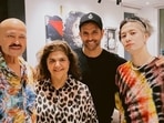 Jackson Wang with Rakesh Roshan, Pinkie Roshan and Hrithik Roshan at their residence. Jackson Wang with Rakesh Roshan, Pinkie Roshan and Hrithik Roshan at their residence.