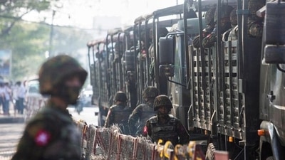 The overall calculation is that the junta is far from collapsing, and the resistance far from united. In consequence, India can’t afford to lose access to Naypyidaw. (Reuters) The overall calculation is that the junta is far from collapsing, and the resistance far from united. In consequence, India can’t afford to lose access to Naypyidaw. (Reuters)