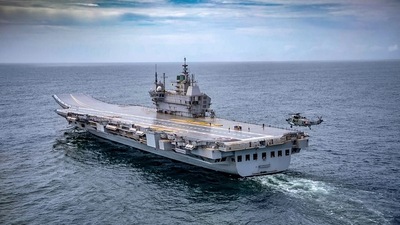 NS Vikrant is India’s first indigenously-built aircraft carrier. (PTI) NS Vikrant is India’s first indigenously-built aircraft carrier. (PTI)