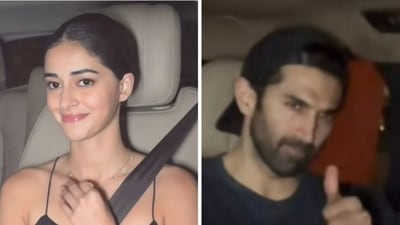 Ananya Panday and Aditya Roy Kapur attended Karan Johar's bash. Ananya Panday and Aditya Roy Kapur attended Karan Johar's bash.