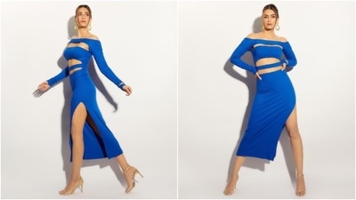 On Monday, Kriti took to Instagram to share pictures from a photoshoot on Instagram. The post shows the star dressed in a blue ensemble, which she wore to promote Shehzada in Mumbai. "Blue Butterfly [butterfly emoji] #ShehzadaPromotions," Kriti captioned the promotional photoshoot.&nbsp; (Instagram)