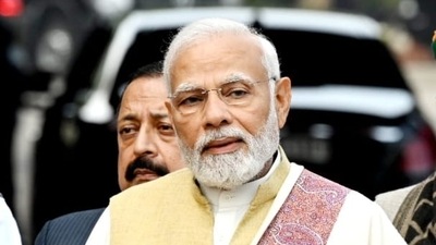 PM Modi also asserted confidence in finance minister Nirmala Sitharaman, “Amid the unstable global economic situation, India's budget will attempt to meet the hopes and aspirations of the common citizens, the ray of hope being seen by the world glows brighter-for this, I firmly believe that Nirmala Sitharaman will make all efforts to meet those aspirations,” he said. (Sanjeev Verma/Hindustan Times)