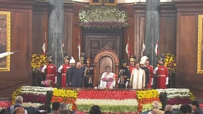 President Droupadi Murmu addresses MPs (Doordarshan) President Droupadi Murmu addresses MPs (Doordarshan)