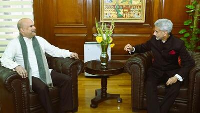 The meeting with Sri Lankan high commissioner Milinda Moragoda was held less than a fortnight after Jaishankar travelled to Sri Lanka. (Twitter/DrSJaishankar)