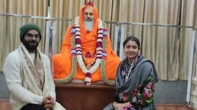 Anushka Sharma and Virat Kohli at Rishikesh Ashram.