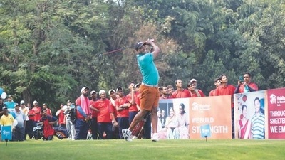 West Indies cricket legend Brian Lara in action at Charity Golf Tournament. (File Photo) West Indies cricket legend Brian Lara in action at Charity Golf Tournament. (File Photo)