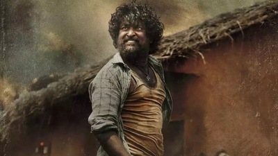 Nani in a still from Dasara teaser. Nani in a still from Dasara teaser.