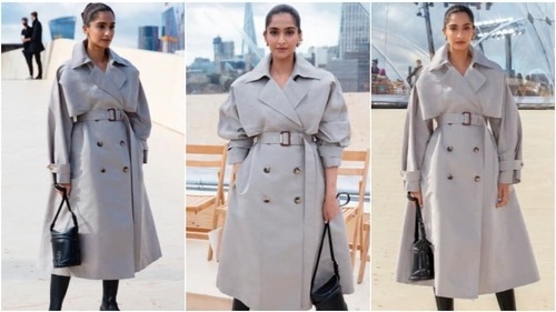 Sonam Kapoor in a fancy trench coat. (Instagram/@sonamkapoor) Sonam Kapoor in a fancy trench coat. (Instagram/@sonamkapoor)