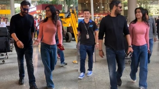 Ajay Devgn and Nysa Devgan made a rare public appearance.