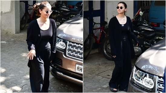 Alia Bhatt keeps her glam minimal on outing. (HT Photo/Varinder Chawla)