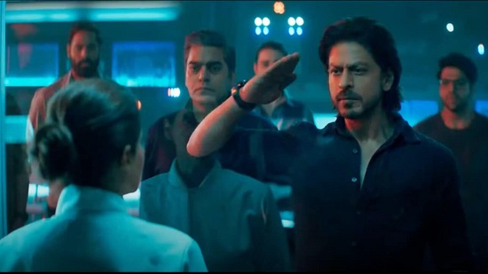 Shah Rukh Khan in a still from 'Pathaan'.