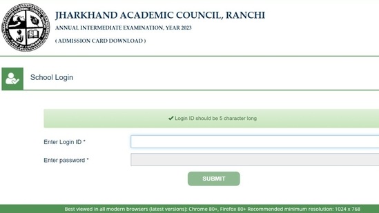 JAC Jharkhand Class 12th Inter admit card 2023 released at jac.jharkhand.gov.in(JAC official website)