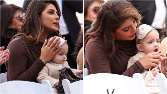 Priyanka Chopra with her daughter Malti Marie Chopra Jonas. (Reuters)