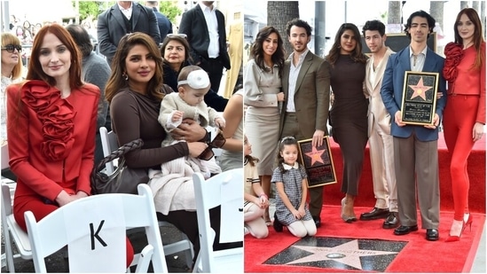 Priyanka Chopra, Nick Jonas, Malti Marie Chopra Jonas and the Jonas family. (AP, AFP)