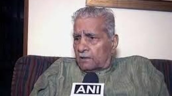 Former Union law minister Shanti Bhushan.(Twitter/ANI) Former Union law minister Shanti Bhushan.(Twitter/ANI)