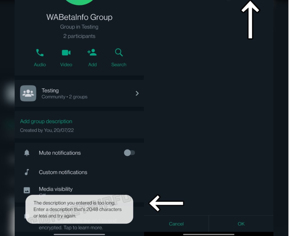 This screenshot by WABetaInfo explains how the feature will work.