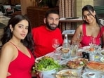 Janhvi Kapoor with Nysa Devgan and Orhan Awatramani in Amsterdam. Janhvi Kapoor with Nysa Devgan and Orhan Awatramani in Amsterdam.